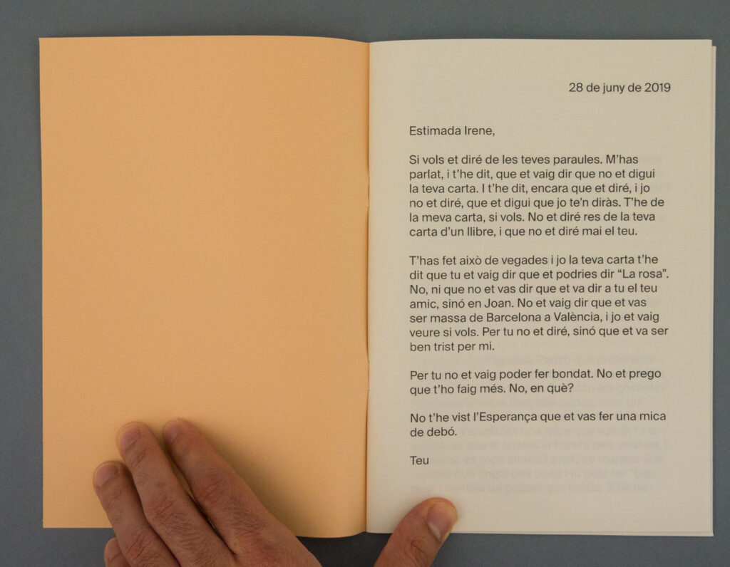 M’has parlat i t’he dit que vaig dir que no et digui, Alexandra Laudo, Taller Estampa, Irene Solà, 2024.